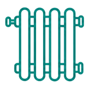 Radiators and heating service illustration